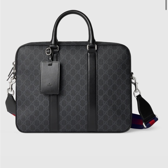 GG Black medium briefcase like new - Picture 1 of 13